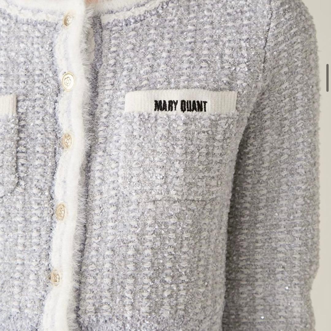 LILYBROWN×MARYQUANT デイジー釦ツイードニットジャケット