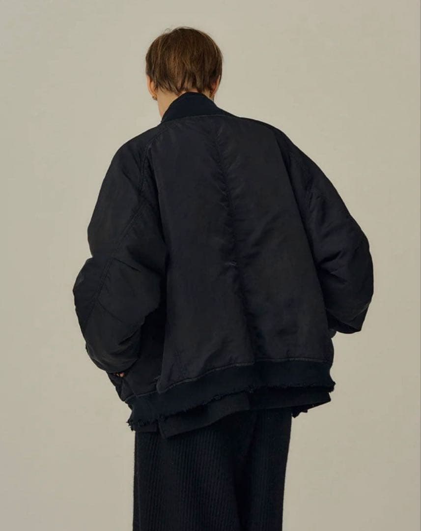 ANCELLM 25AW FADED BOMBER JACKET黒2新品