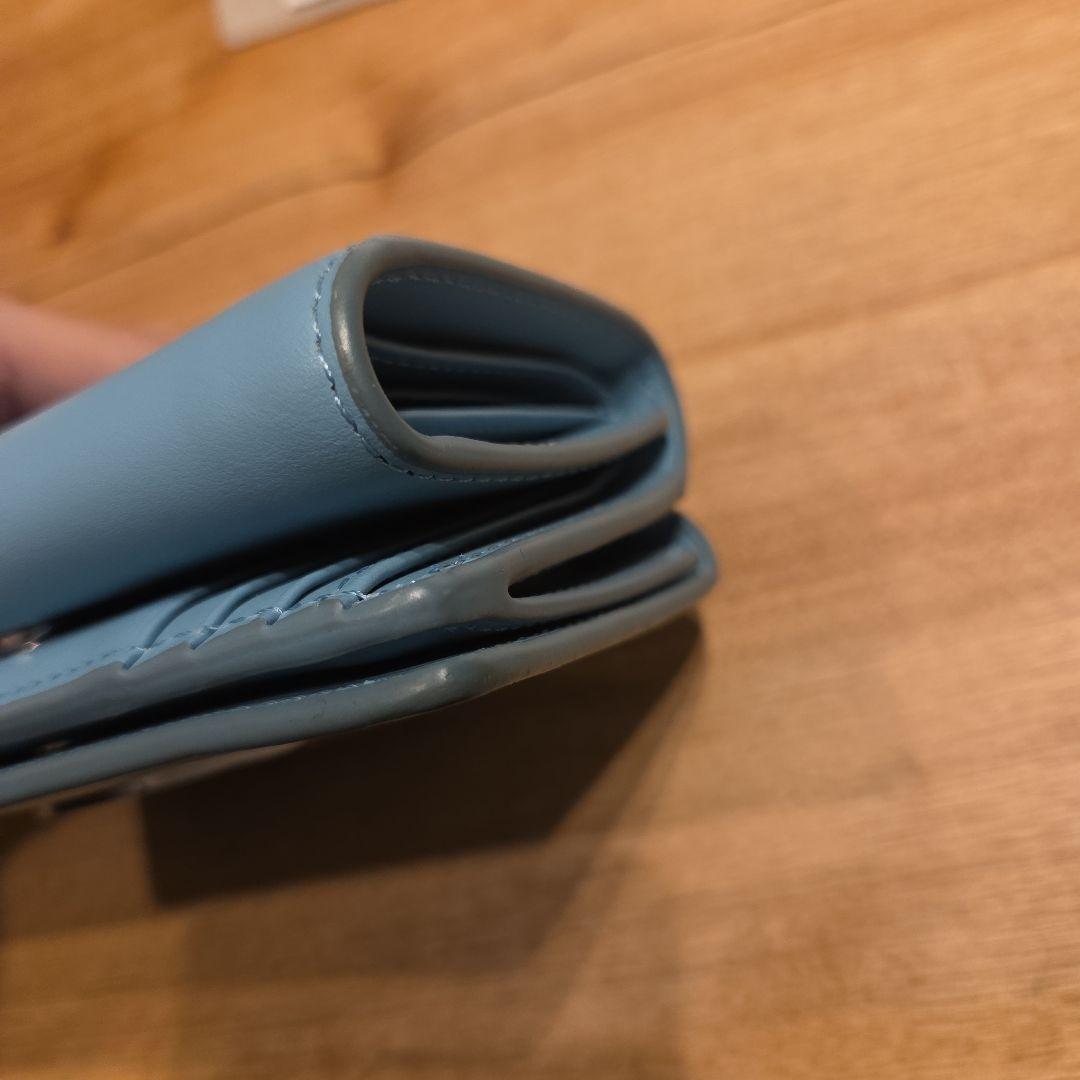 DIESEL　三つ折り財布　水色