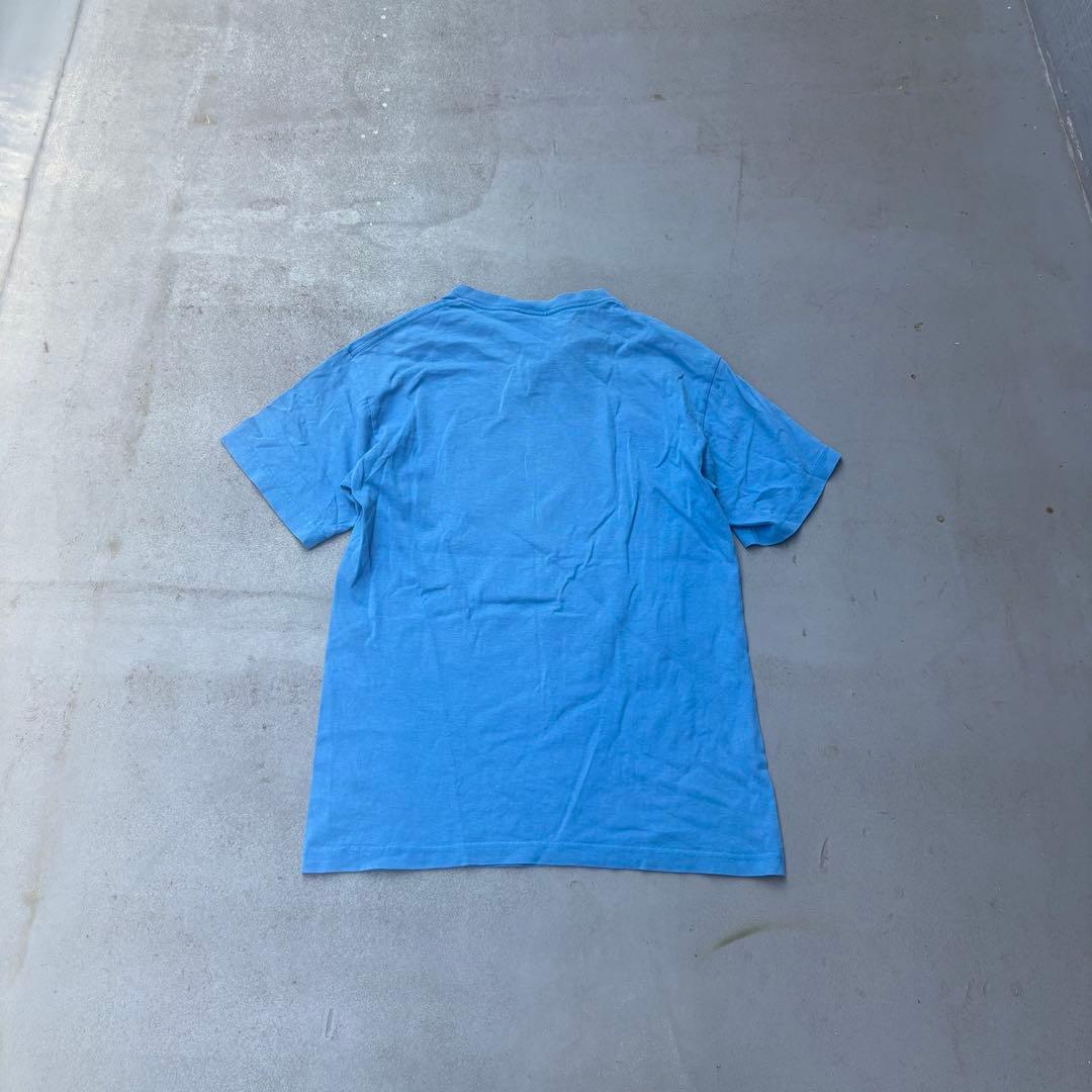 00s Old stussy プリント　青　半袖　tシャツ　カットソー　メンズ