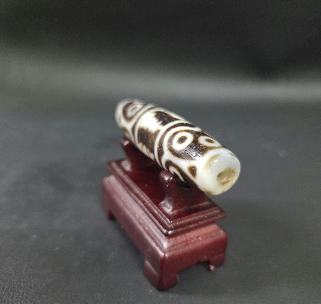 861　天珠　六字真言　梵字　十二眼天珠　貴重　珍品　dzibeads！