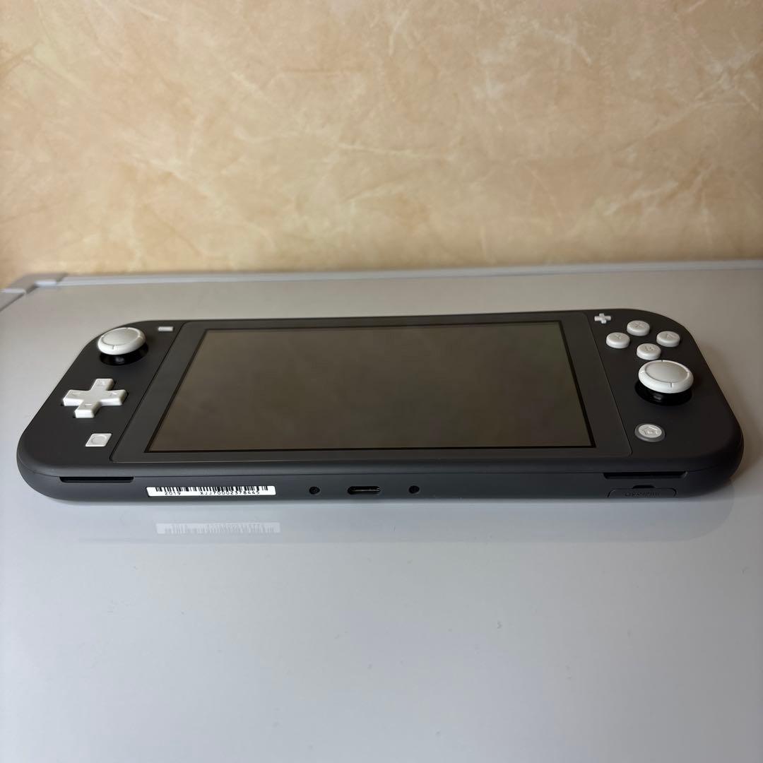 Switch right本体　グレー　充電器、ソフト、本体入れ物付き