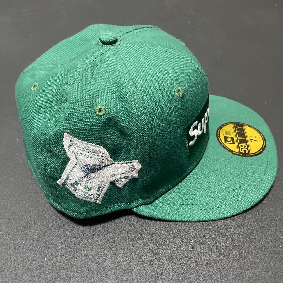 ニューエラSupreme 59FIFTY グリーンキャップ 7 1/4