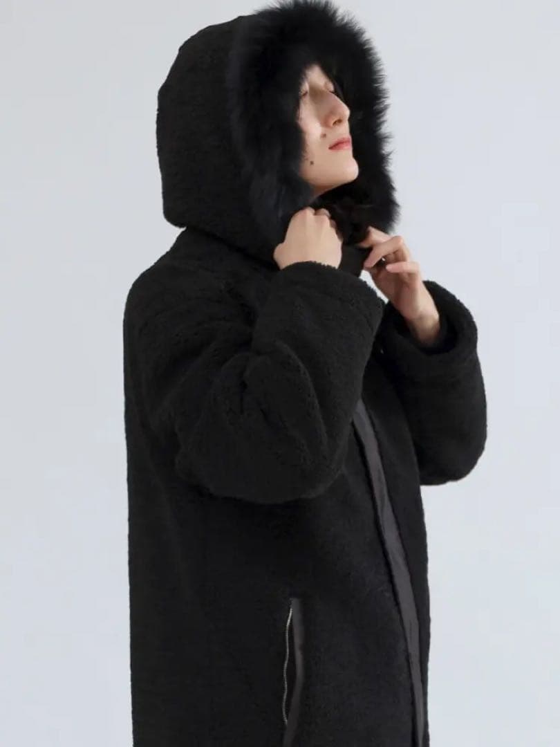 LASUD ボアコート　ブラック　未使用品　サイズ9号　定価34000円タグ付き