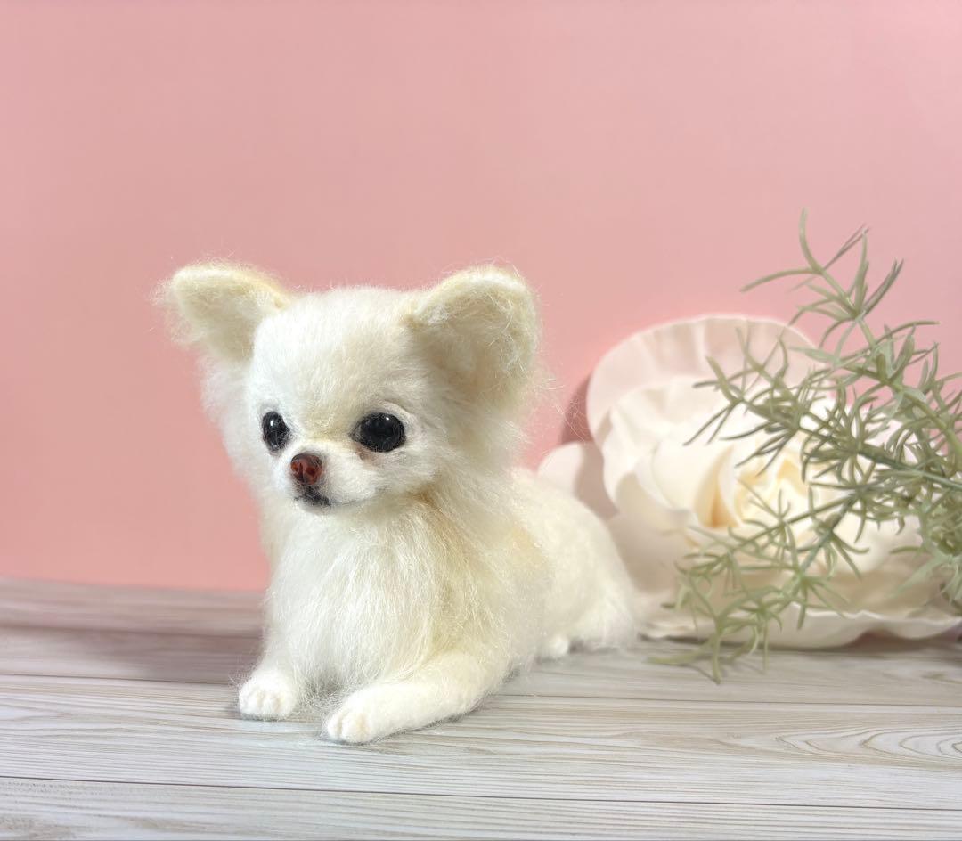 みみこ　羊毛犬　羊毛フェルト　おすましチワワ