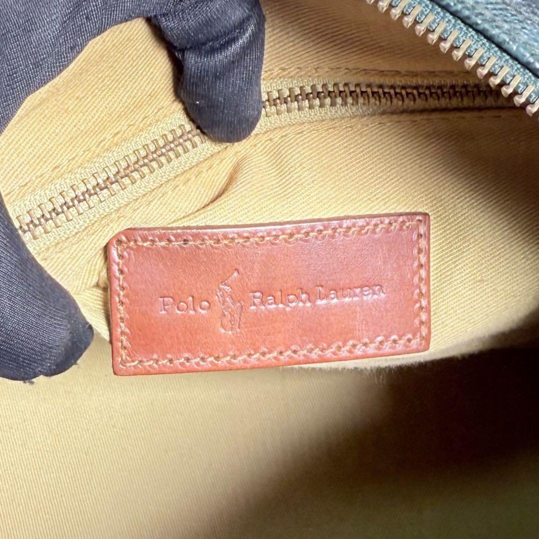 【美品】RALPH LAUREN ラルフローレン　チェック　ミニボストンバッグ