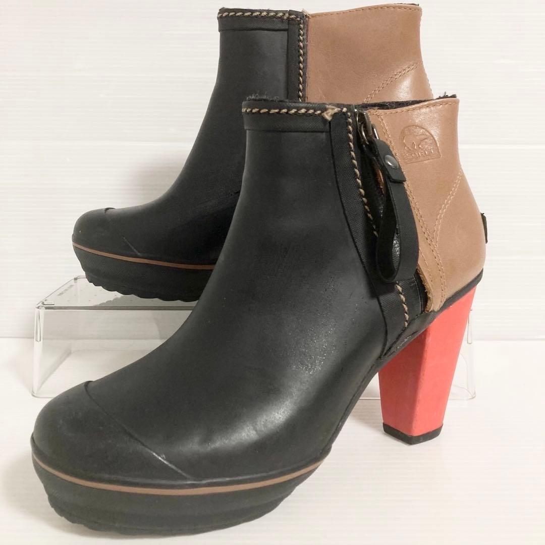 SOREL ソレル アンクル レインブーツ 25cm ヒール