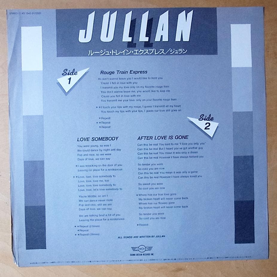 【12inch】JULLAN「ROUGE TRAIN EXPRESS」
