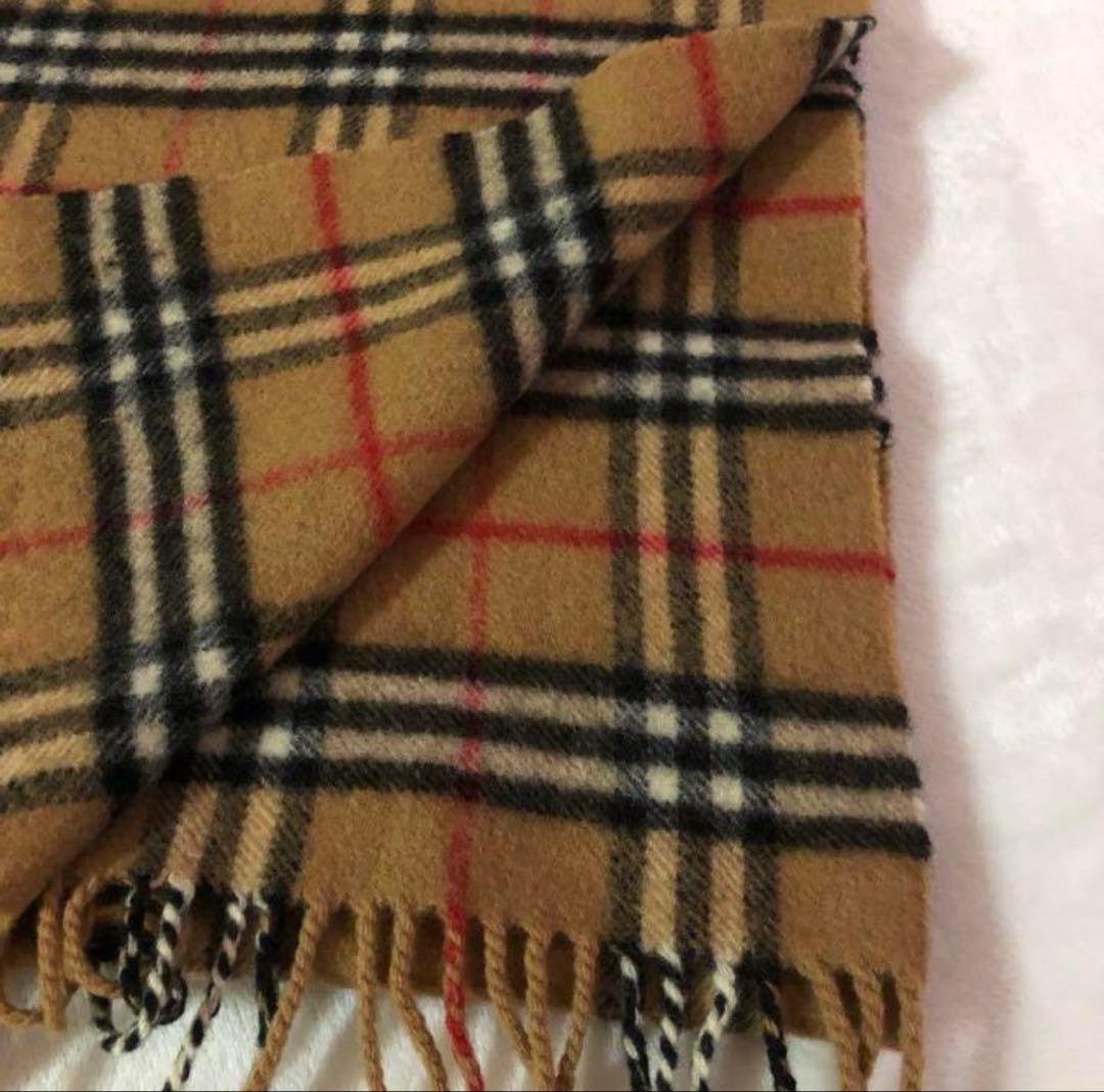 未使用 Burberry バーバリーラムウールマフラー