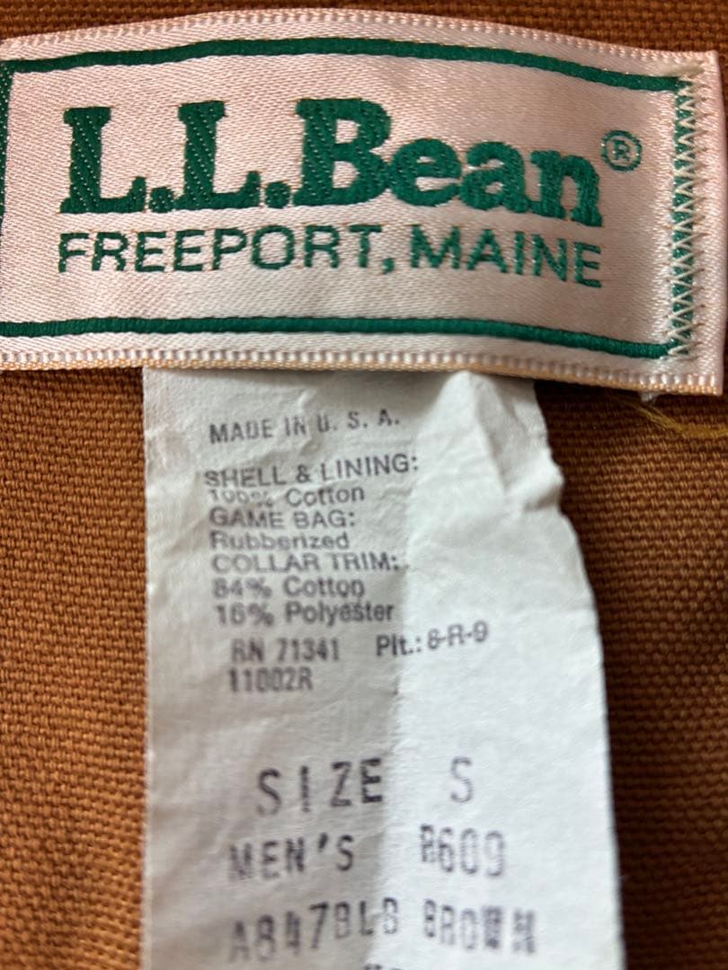 LLBEAN ハンティングジャケットmade in USA USサイズS 未着用