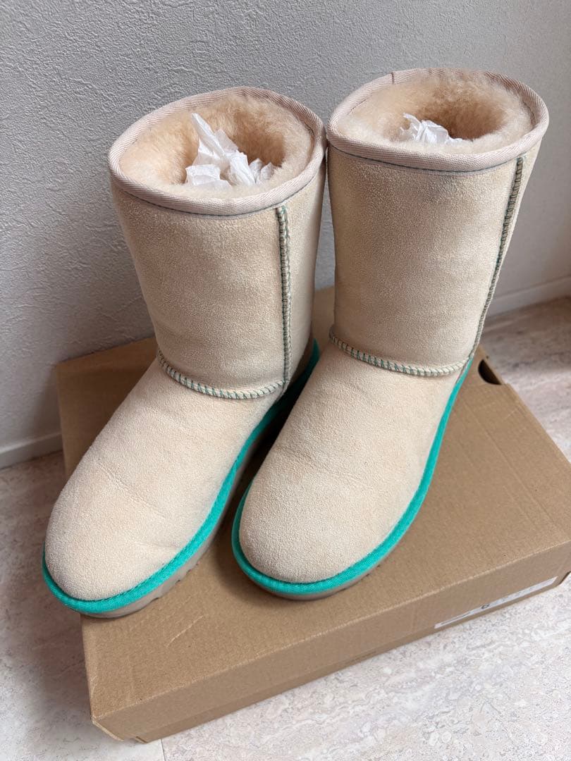 UGG ムートンブーツ ベージュ/ミント サイズ6