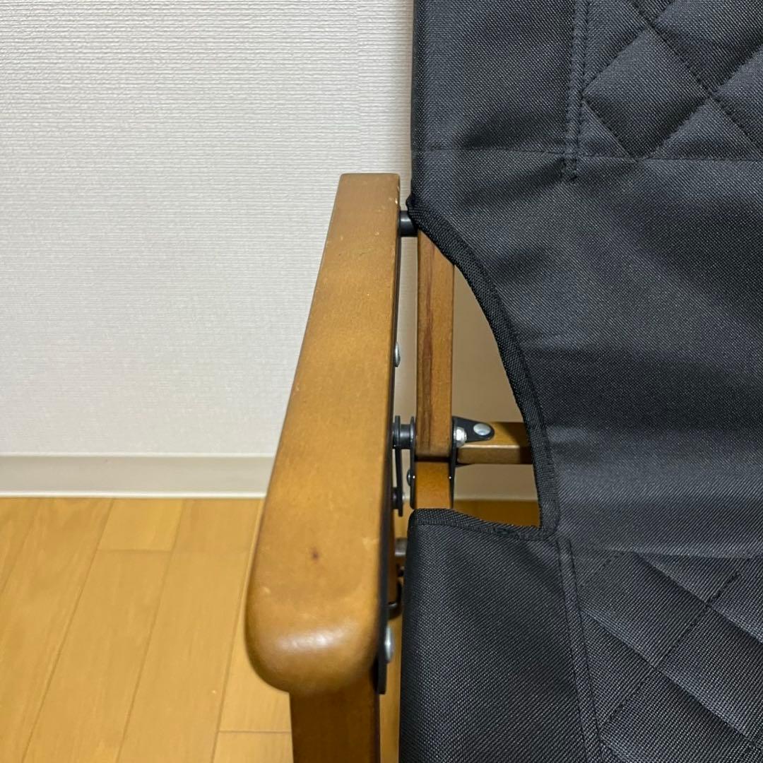 【美品✨】クイックキャンプ 一人掛け ウッドローチェア QC-WLC ブラック