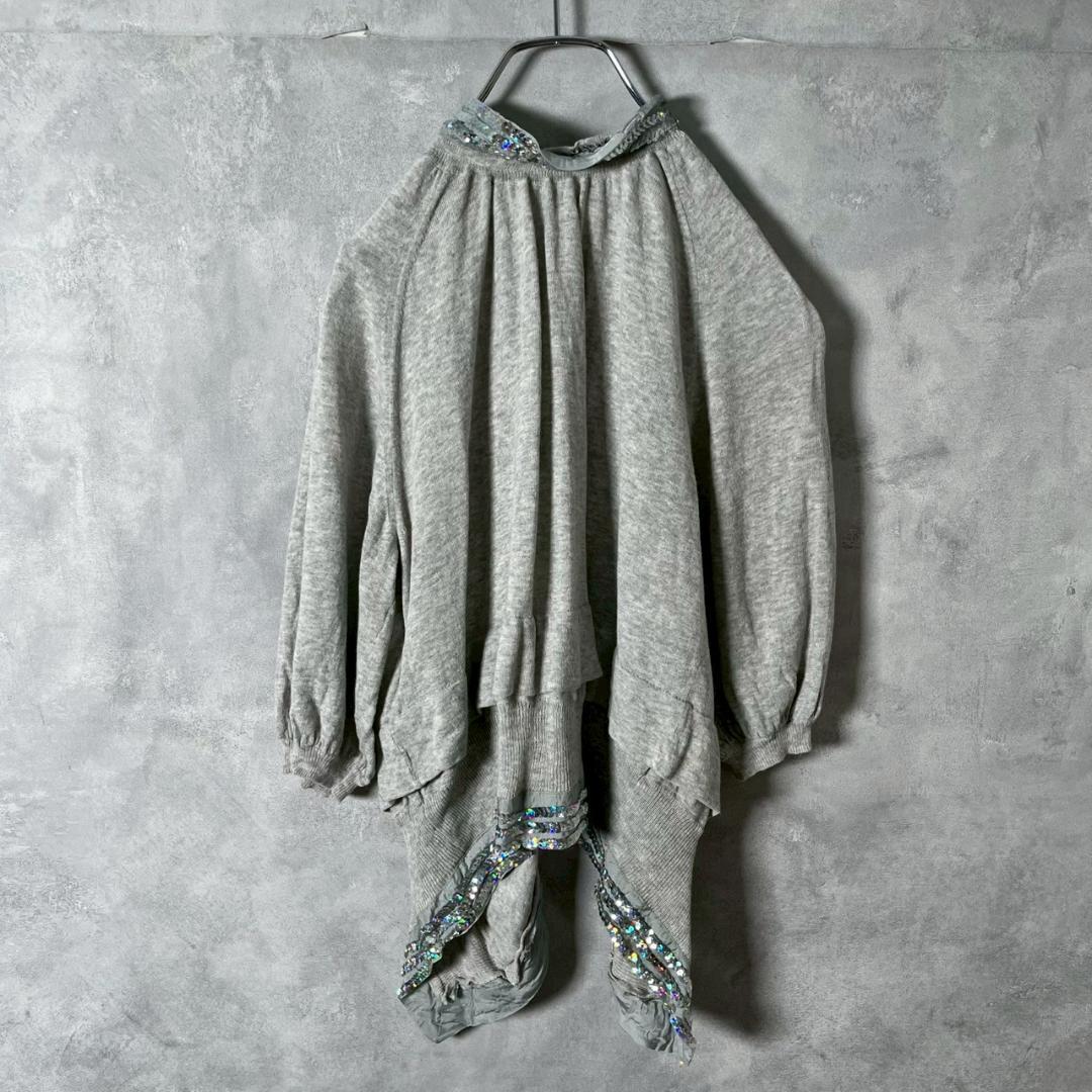 sacai サカイ ラメ装飾 薄手 ニット コットンカーディガン N1012