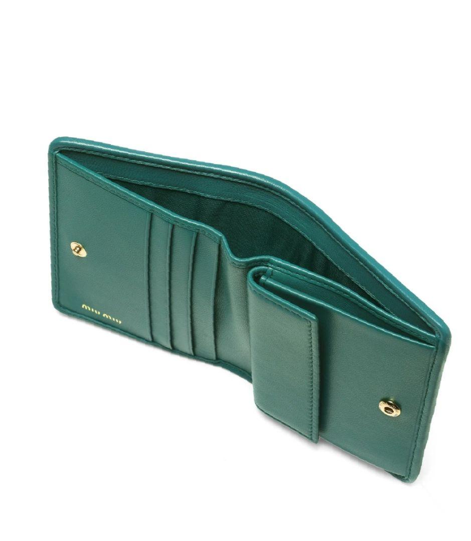 の*ぶ様 ☆新品☆miu miu ターコイズ 二つ折り財布