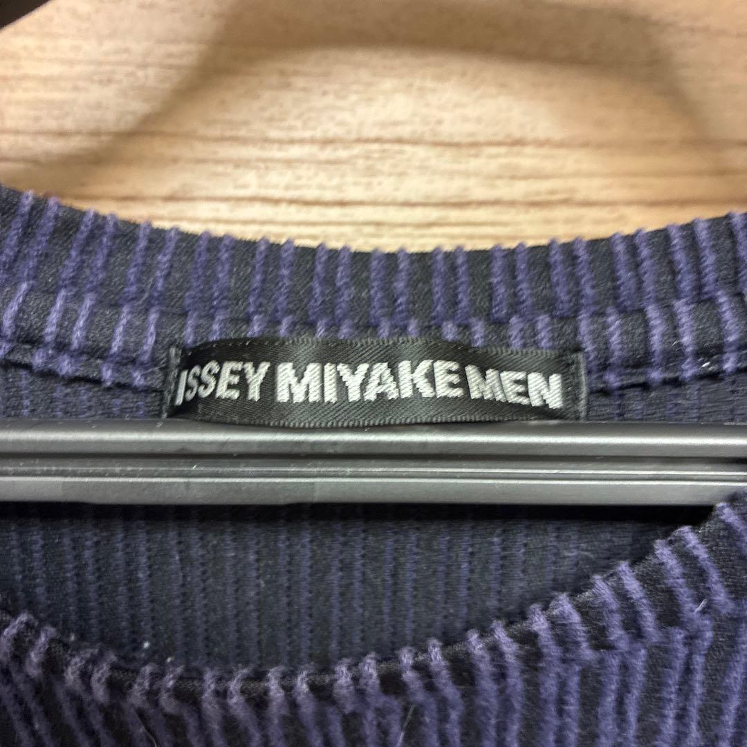 ISSEY MIYAKE MEN ポリ綿　ストライプTシャツ