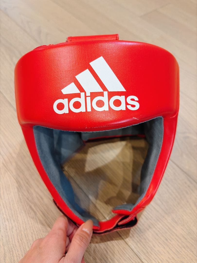 値下げ可　adidas 赤 青　ボクシング　ヘッドギア