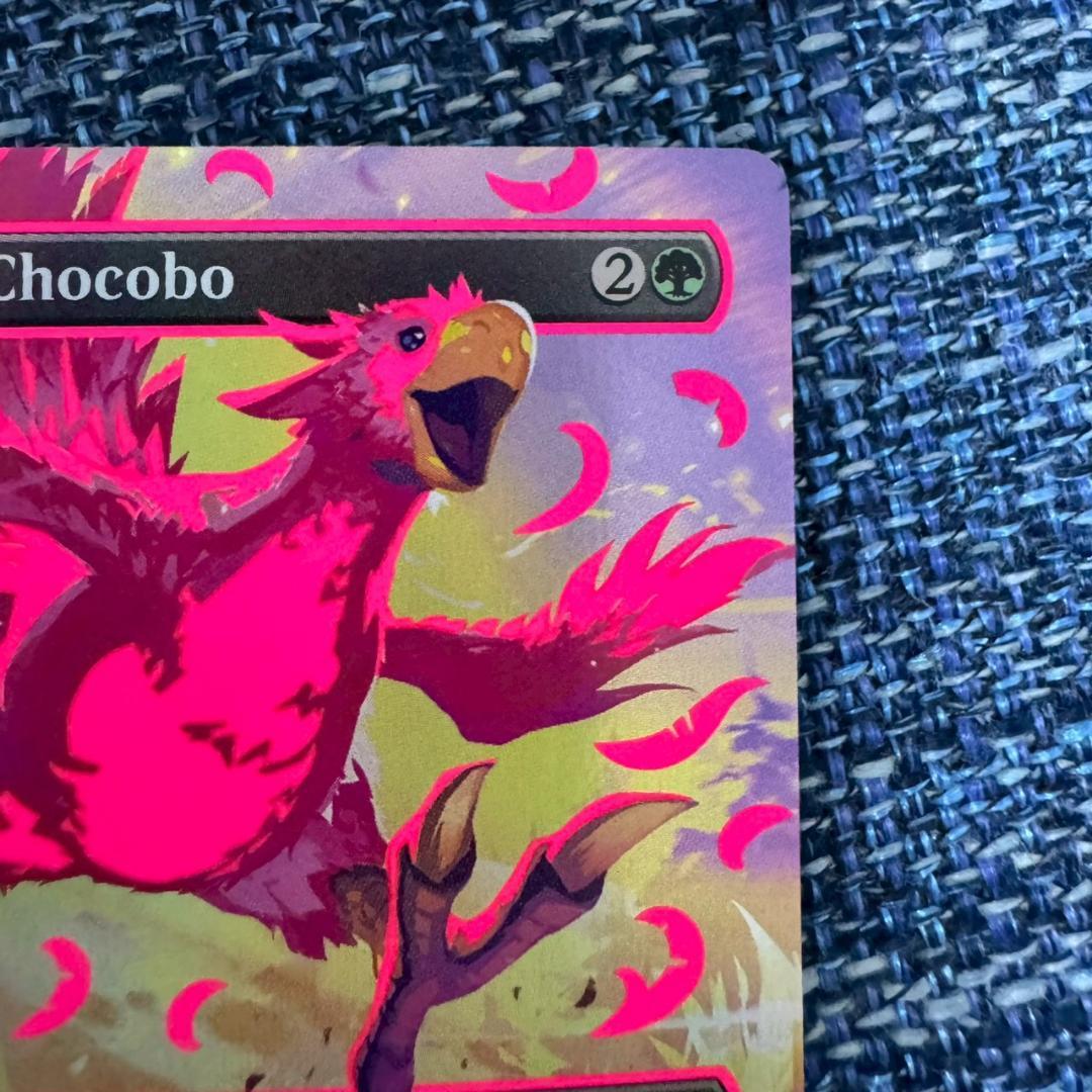 MTG　旅するチョコボ　ネオンインク　赤　ピンク　FOIL FF chocobo