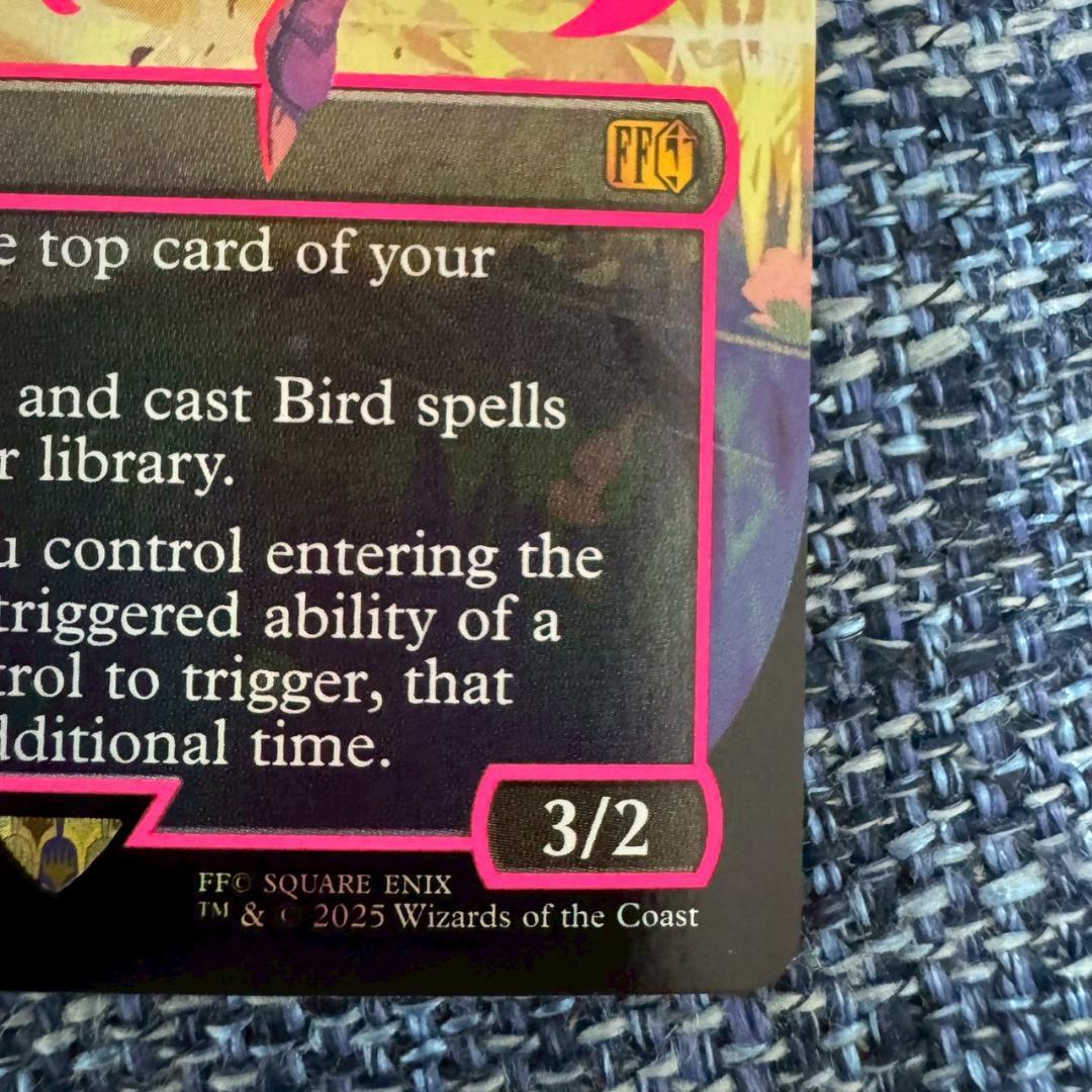 MTG　旅するチョコボ　ネオンインク　赤　ピンク　FOIL FF chocobo