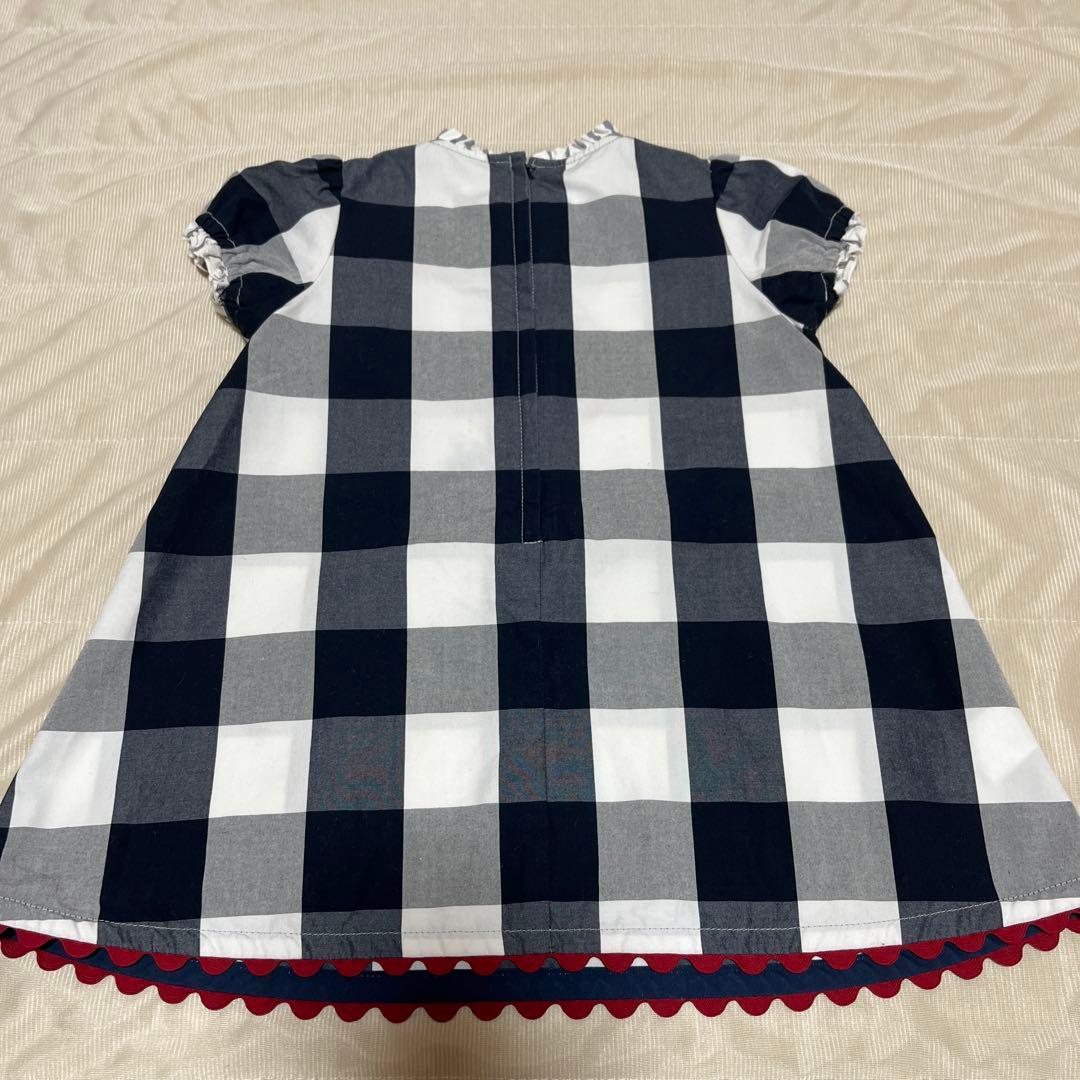 美品　familiar ファミリア　チェック柄ワンピース　80サイズ