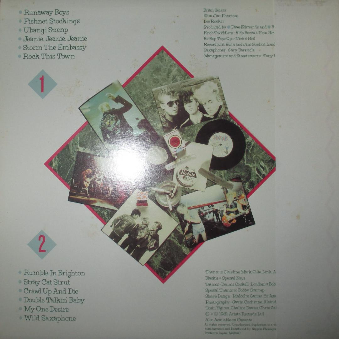 STRAY CATS　ストレイキャッツ　涙のラナウェイ・ボーイ 　LP　レコード