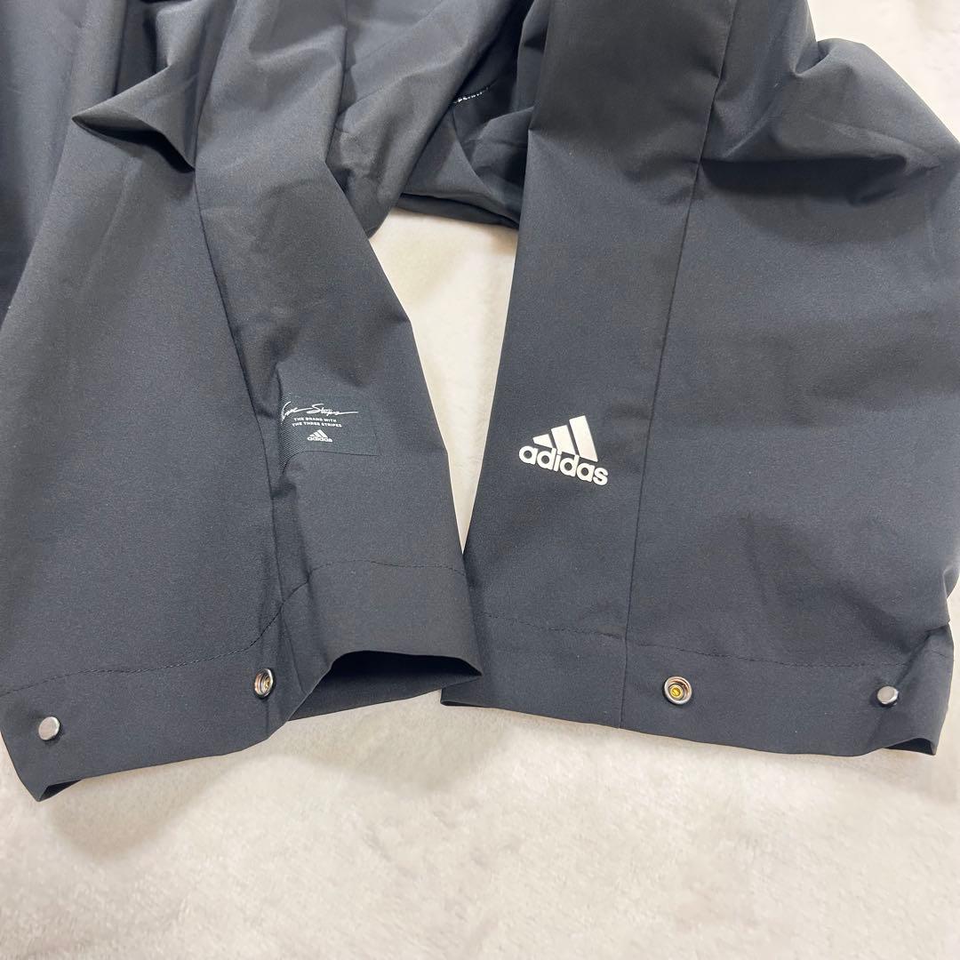 adidas アディダス　ナイロンロングコート　メッシュ　ブラック　S