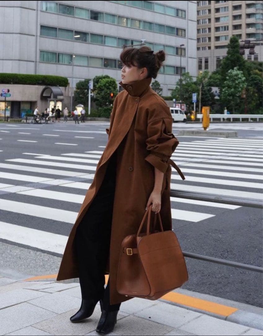 ETRÉ TOKYO ヘリンボーンオーバーサイズコート