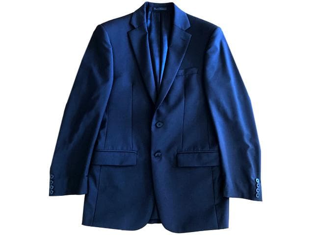 【美品】  カルバンクライン 黒 スーツ上下 高濃度ウール