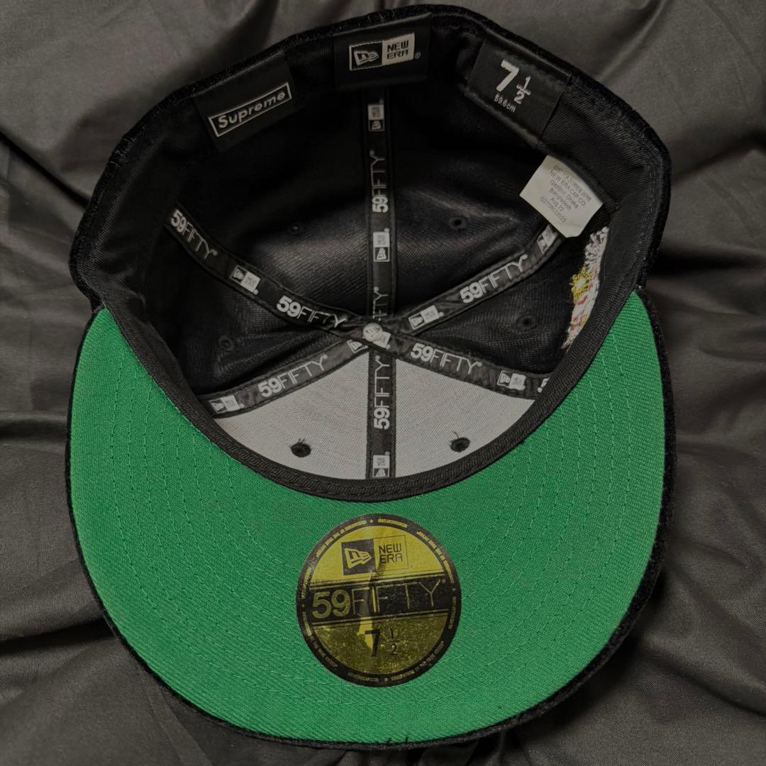 Supreme × NEW ERA キャップ ベロア シュプリーム ボックスロゴ