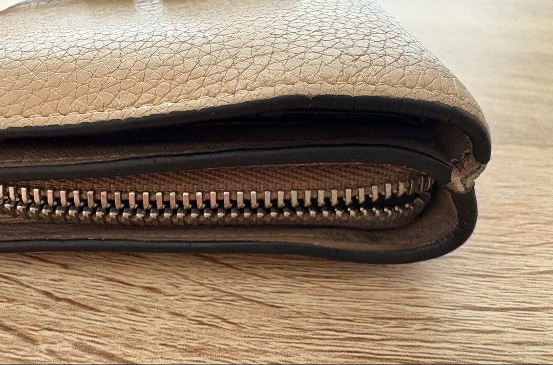 LOEWE ロエベ　二つ折り財布 ベージュ×イエロー