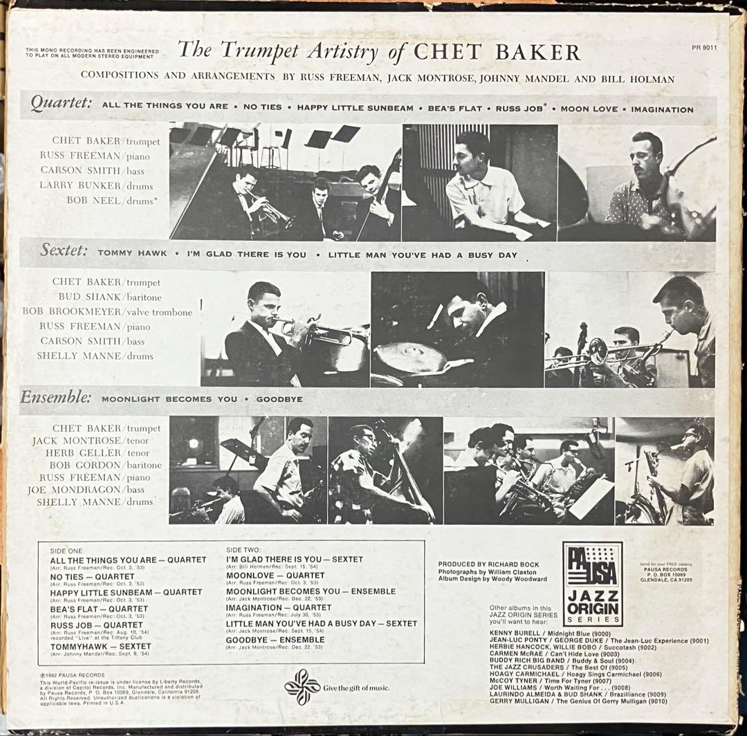 【US盤】The Trumpet Artistry Of Chet Baker