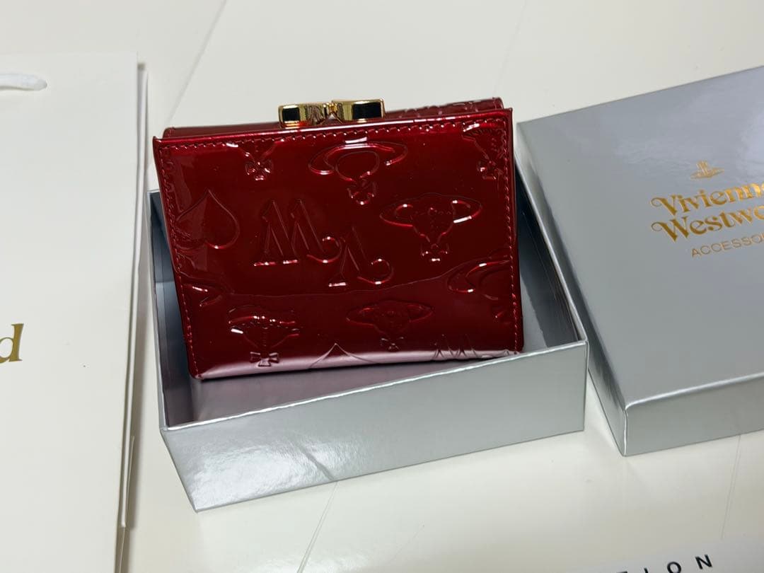 Vivienne Westwood 赤 三つ折り財布 箱付き