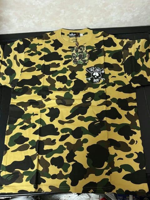 A BATHING APE×STUSSY　Tシャツ黄カモ