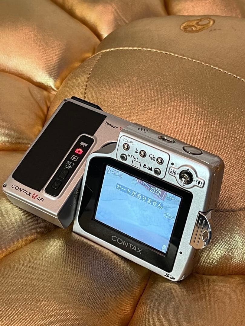 CONTAX U4R レザーカスタム 内部新品バッテリー 充電器 SDカード付