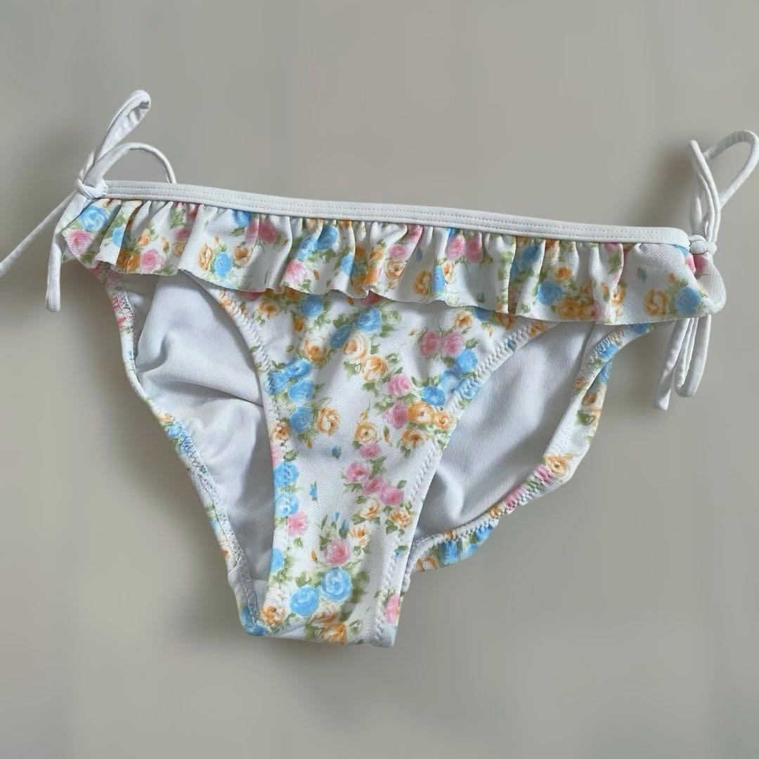 LIZLISA サイズM 花柄セパレートビキニ水着 サロペット3点セット