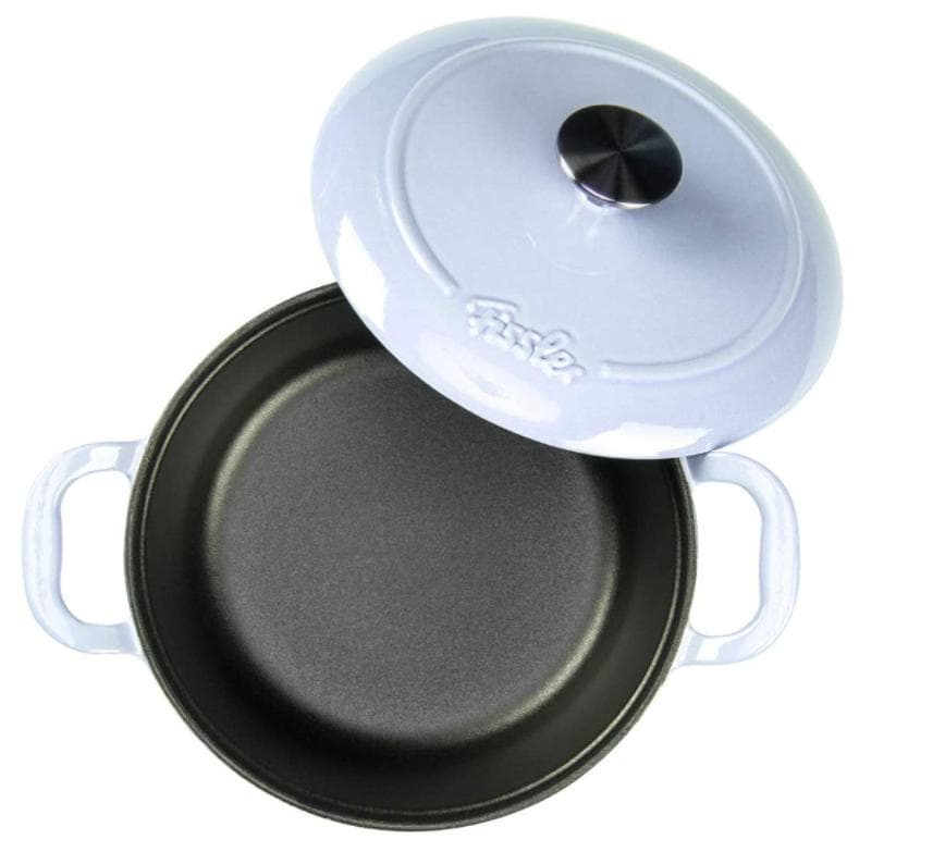 【新品】フィスラーホーロー20cm 両手鍋カレン ココット ベビーブルー
