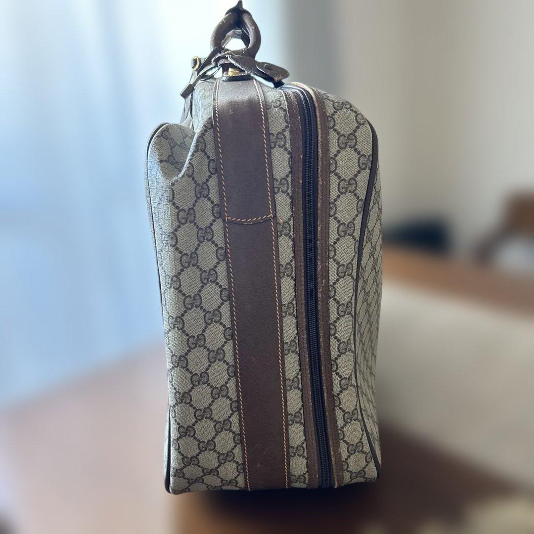 【GUCCI 】GGキャバスト　ボストンバッグ　オールドグッチ　希少