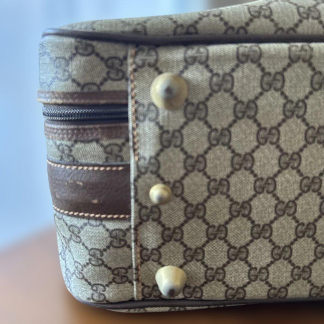 【GUCCI 】GGキャバスト　ボストンバッグ　オールドグッチ　希少
