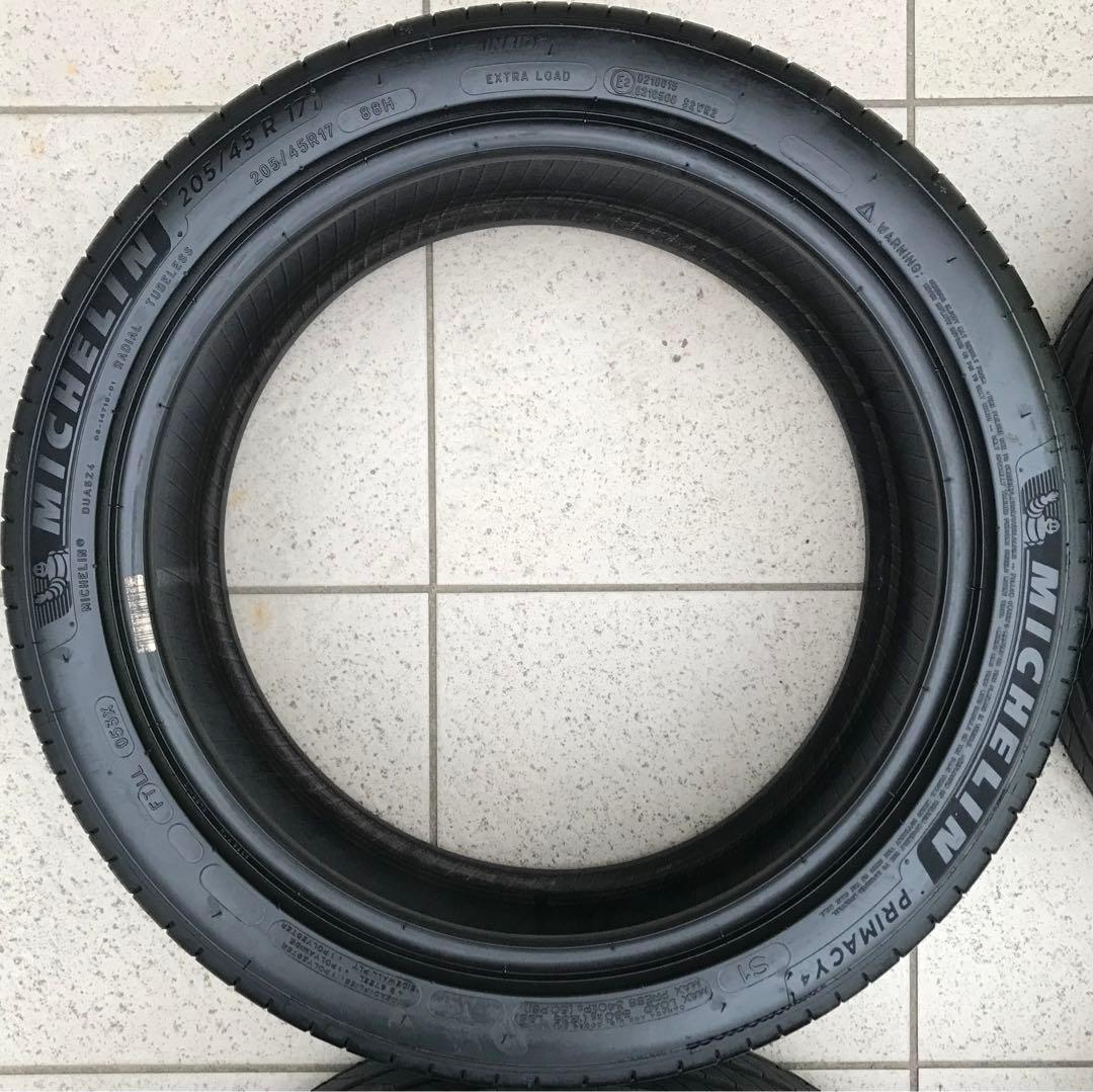 【送料無料】美品バリ山 ミシュラン PRIMACY4 205/45R17×2本①
