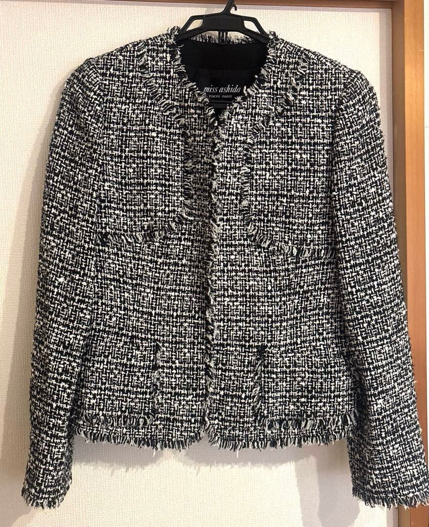 【超美品】miss ashida ミスアシダ フォーマル ノーカラージャケット