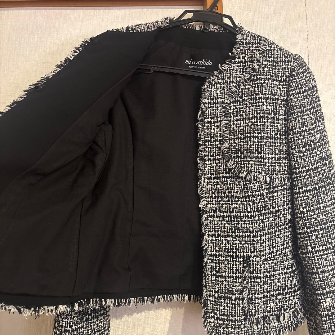 【超美品】miss ashida ミスアシダ フォーマル ノーカラージャケット