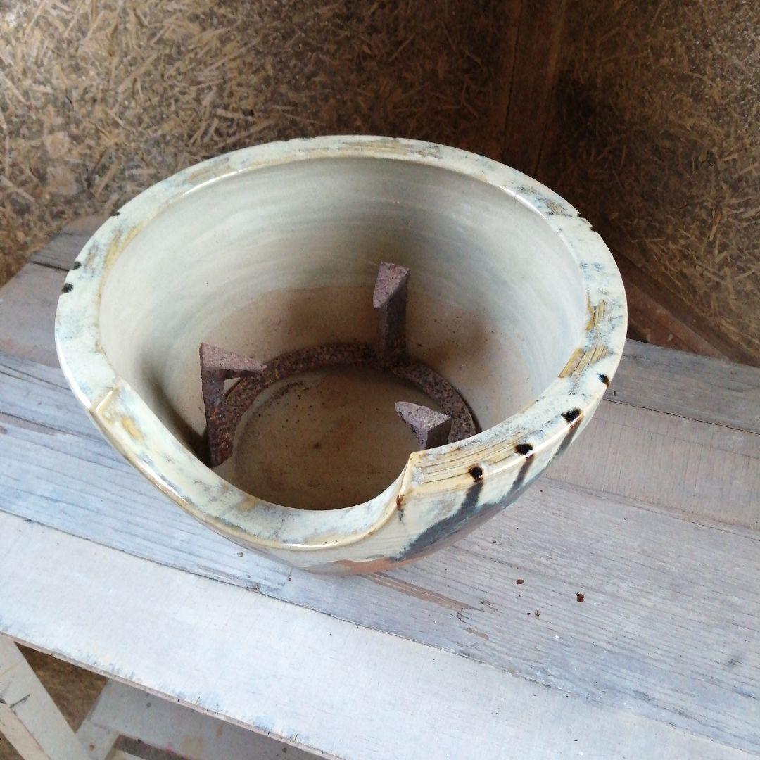 阿漕焼　風炉　31.5cm　昭和中期