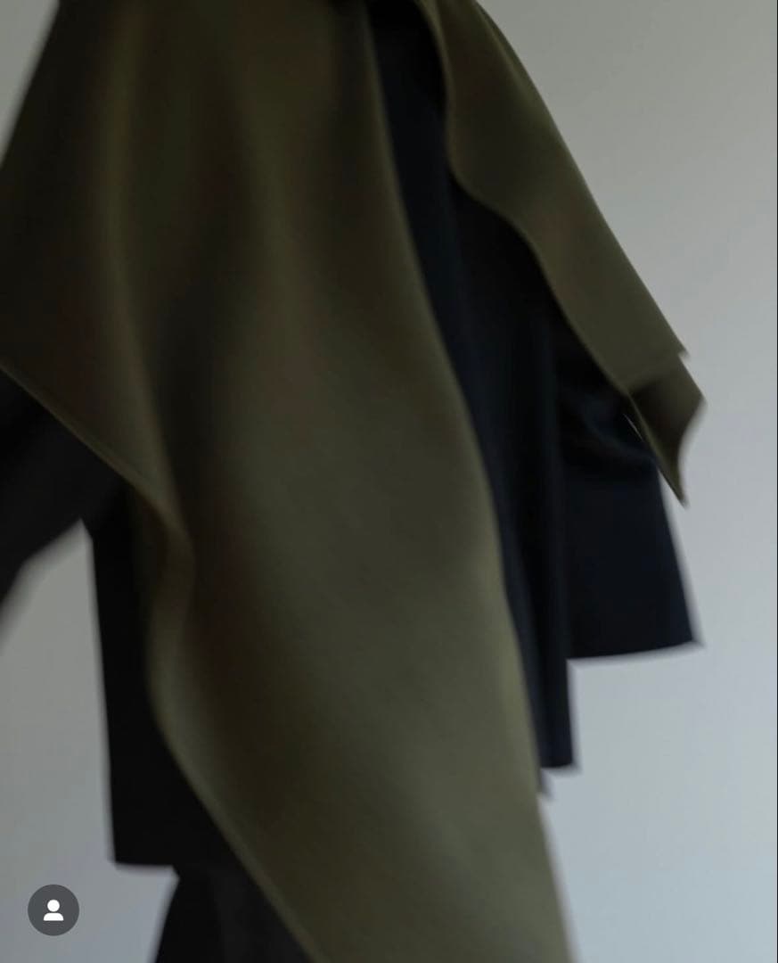 【未使用】digne throw shawl coat カーキ