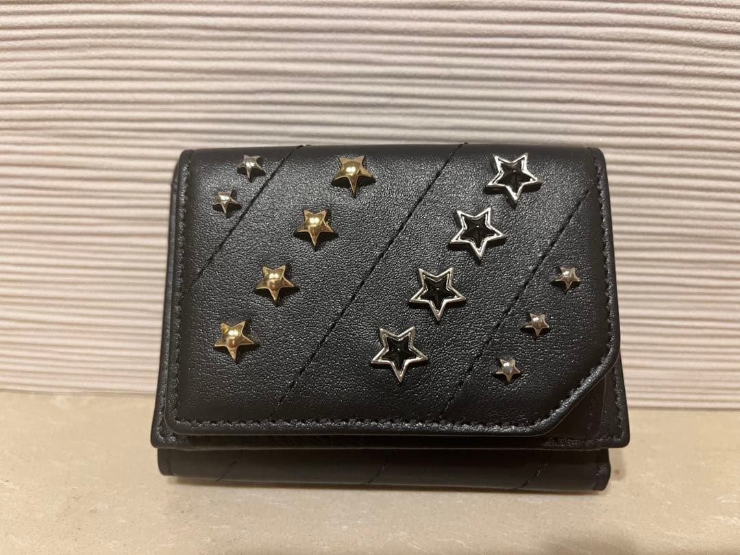 新品JIMMY CHOO スムースカーフレザー・ウォレット　ブラック