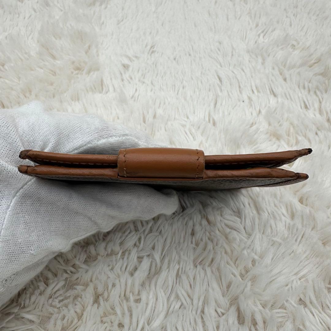 ✨美品✨セリーヌ　二つ折り財布　マカダム　トリオンフ　ブラウン