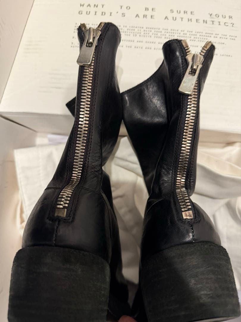 新品　Guidi バッグジップブーツ 788Z 38.5 ブラック