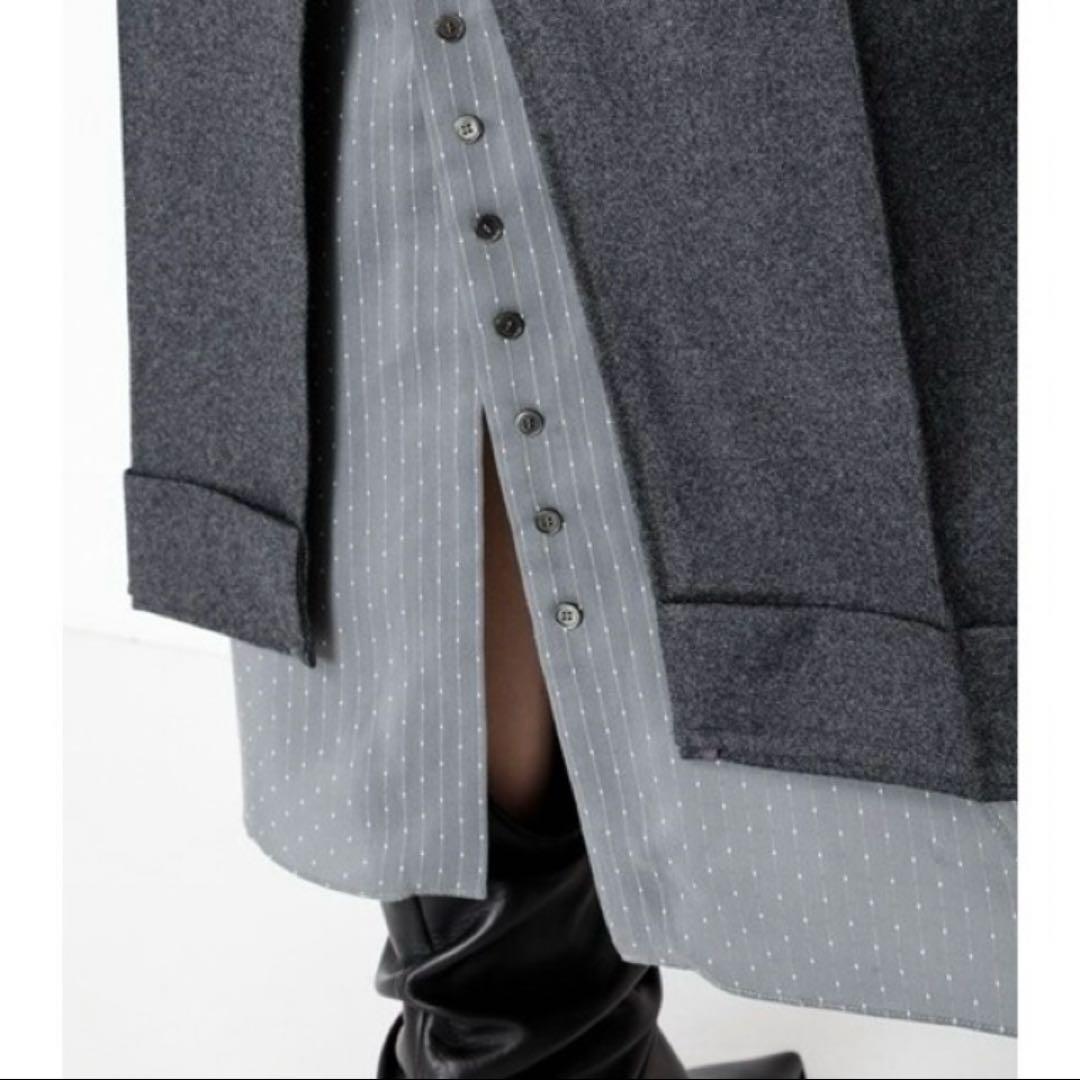【IRENE】 Tuxedo Maxi Skirt