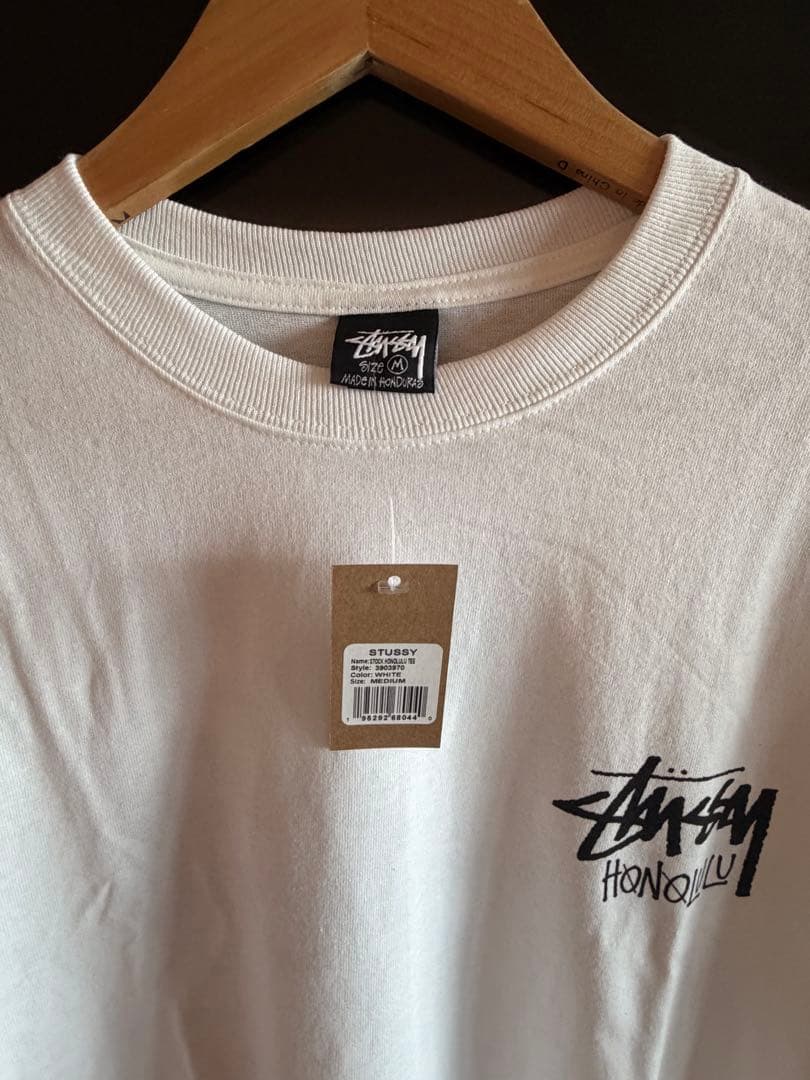 STUSSY ホノルル Tシャツホワイト US Mサイズ 未使用 明細タグあり