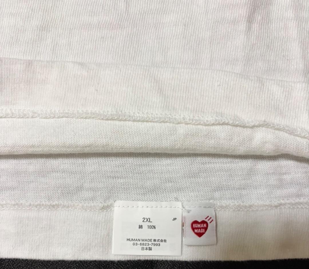 未使用★HUMAN MADEヒューマンメイド干支ホース&蹄Tシャツ2XL白