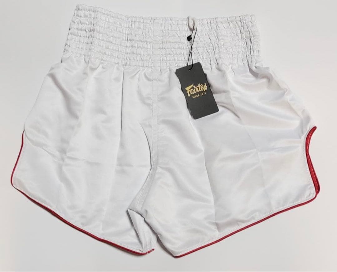 FAIRTEX ボクシングショーツ ホワイト/レッド