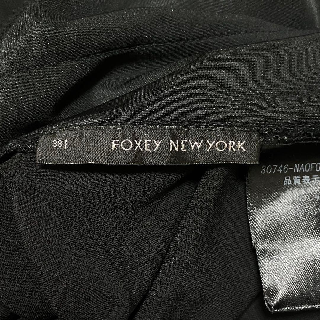 FOXEY NEW YORK♡5分袖スクエアネックフォーマルひざ丈ワンピース　M